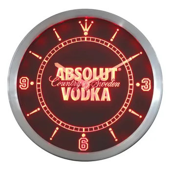 Nc0475 Absolut Vodka Lumina de Neon Semn CONDUS Ceas de Perete