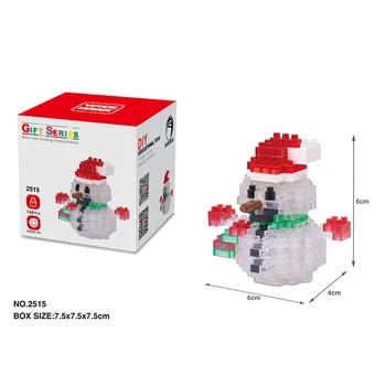 Blocuri noi micro diamant blocuri Moș Crăciun, om de zăpadă cărămizi de Crăciun serie de cinci mini stereo asamblat jucării de Crăciun
