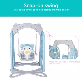 Copii 3 In 1 Slide Swing Scaun Cos De Baschet Combinație Copilul Interior Acasă Joacă De Copil De Grădiniță Multi-Funcțional Diapozitive
