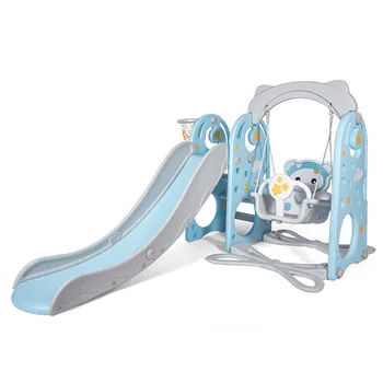 Copii 3 In 1 Slide Swing Scaun Cos De Baschet Combinație Copilul Interior Acasă Joacă De Copil De Grădiniță Multi-Funcțional Diapozitive
