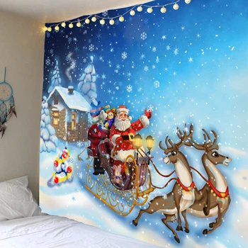 Moș Crăciun Elan Fulg De Nea Petrecere De Crăciun Tapiserie Art Deco Pătură Cortina Picnic Fata De Masa Camera De Zi Dormitor Dormitor