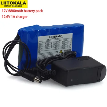 LiitoKala Portabil Super 18650 baterie Reîncărcabilă baterie Litiu-Ion, capacitate DC 12 V 6800 Mah CCTV Cam Monitor 12.6 V 1A Încărcător