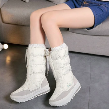 2020 cizme de Iarna pentru Femei Cizme de Zăpadă de pluș pantofi de Cald Plus dimensiune 35 la mare 42 ușor purta fata alb zip pantofi pentru femeie cizme cald