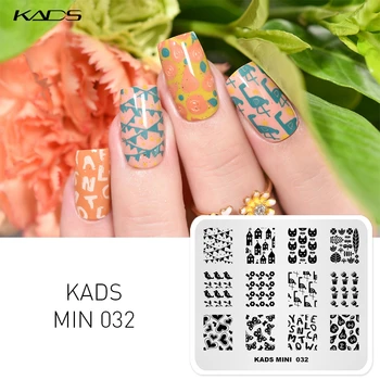 KADS Nail Art Model MIN 032 Inima Litere Șablon Imagine Manichiura Unghii Stencil Instrumente de Timbru Matriță Stamping Nail Art Plăci
