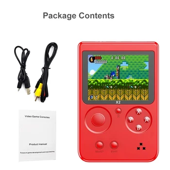 X2 Handheld Portabil Joc Consola LCD Culoare Display-Built-in 2500 de jocuri clasice de 2.8 inch Retro Joc Video Player Cadou pentru Copii