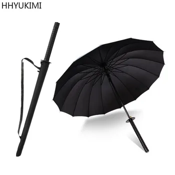 Mâner lung sabie de samurai cadou creativ sabia umbrela anime umbrela sabie ninja umbrela mâner durabil umbrelă neagră