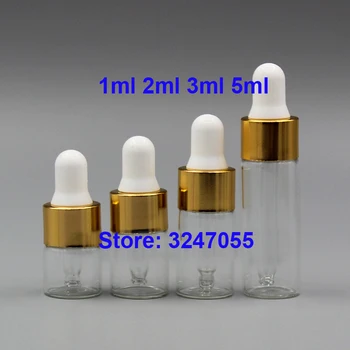 1ml2ml3ml5ml Mini Pahar Gol Clar Ser Cosmetic Flacon cu Pipeta,Mic Eșantion Transparent Dropper Sticla pentru Ulei Esential