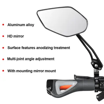 1Pair Mountain Bike HD Oglinda Retrovizoare pentru Biciclete Retrovizoare Reflector de 360 de grade Ajustare Multi-unghi Stanga Dreapta Oglinzi Retrovizoare