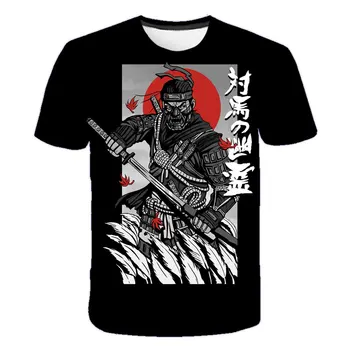 4-14T Baieti t shirt Fantoma De la Tsushima 3D imprimate T-shirt Harajuku t-shirt de Costume Japoneze Katana Samurai Ronin baietel haine
