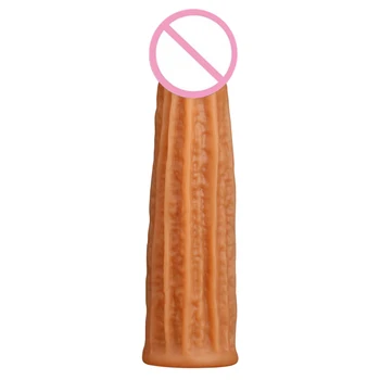 Noul Mascul Mare Penis Realist Maneca Extender Penis Artificial Reutilizabile Prezervative Pentru Bărbați Adulți Durată De Produs Inel Pentru Penis Jucarii Sexuale