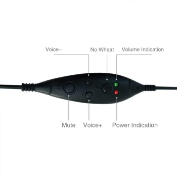 Universal prin Cablu Studio Profesional Căști USB cu Fir Căști Reglabil de Control al Volumului pentru Căști Cu Microfon în Ureche