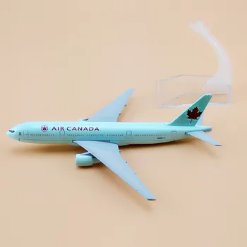 16cm Metal Model de Avion cu Air Canada Airlines Aeronava Boeing 777 B777 Airways Simulare Avion Model w Stand Cadou