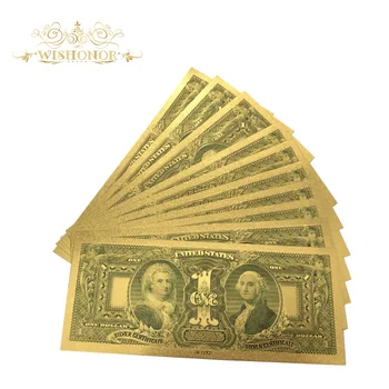 10buc/lot 1896 Anul America de Aur a Bancnotelor de 1 dolar pentru Dolar, Bancnota de Aur de 24k Bill Fals Bani de Hârtie Pentru Colectarea