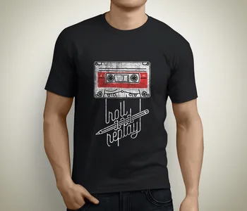 Rola și Reda Muzica de Casete Audio Vintage Barbati Negru Nou O-Neck Bumbac cu Maneci Scurte O-Neck T-Shirt Confortabil Homme Tee