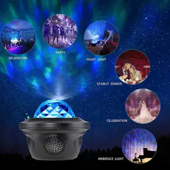 USB LED Cer Înstelat, Lumina de Noapte Proiector Blueteeth Control Vocal Music Player Noapte Romantică la Lumina Galaxy Proiector Star Lampa