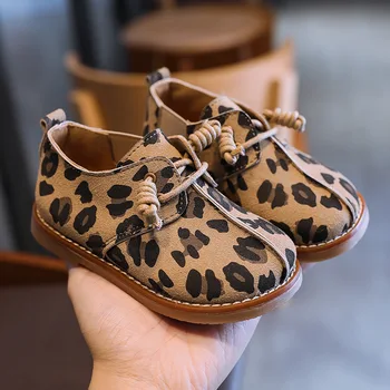 Cele mai noi Pantofi pentru Copii 2021 Moda Piele Pantofi Vintage Copil Casual Pantofi Moi, Fund Non-alunecare de Leopard Apartamente Adidași E561