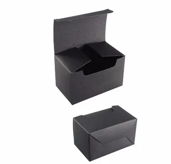 Negru Kraft Carton Cutii Cadou magic de Afaceri Carte de vizită Ceai Ambalaje de Săpun Cutii de Hârtie 10*6*6 cm