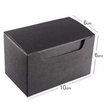 Negru Kraft Carton Cutii Cadou magic de Afaceri Carte de vizită Ceai Ambalaje de Săpun Cutii de Hârtie 10*6*6 cm