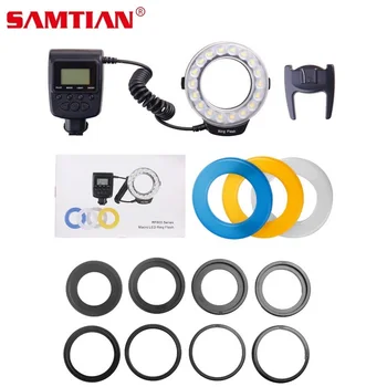 SAMTIAN RF-600D Led Macro Flash LED Inel Speedlight Pentru Canon Nikon Olympus Sony DSLR