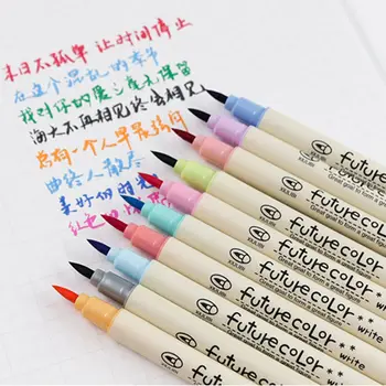 10 buc/set Scrie Perie stilou de Culoare Caligrafie carioci Set de Papetărie Chinez Desen de Arta Rechizite Școlare