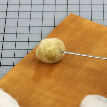 DIY pielărie marginea trata ulei perie minge de culoare pe moarte instrument de mână 100buc/lot