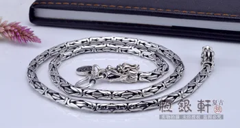 Thai Argint Colier Lanț De Mână S925 Argint Barbati Clavicula Colier Autentic En-Gros