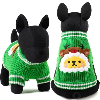Noul pom de crăciun de Tricotat Pulover Câine de Crăciun, Anul Nou, Iarnă Moale Lavabil Haine de Câine Pentru întreprinderile Mici și câini de talie mare