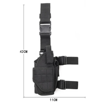 O Mărime se Potrivește Tuturor Dreptul de port-Armă Militară Tactică Arma de Vânătoare Coapsa Picior Toc Pouch pentru Glock 17 19 23 32 36 M9 Beretta 92