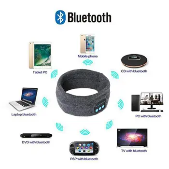 Unisex Wireless Bluetooth Sport Bentita Muzica Căști Yoga Funcționare Elastic Sweatband Difuzor Hands-Free Tricot Eșarfă