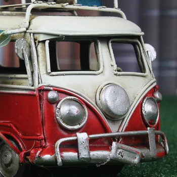 Clasic De Autobuz De Metal Model Home Decor Ornamente De Epocă Autobuz Figurine De Metal Artizanat Recuzită Fotografie Jucarii Copii, Cadouri De Ziua De Nastere