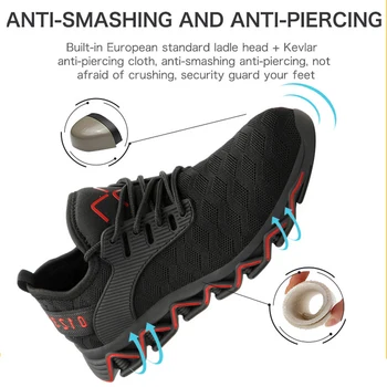 36-47 Dimensiuni Mari, Amortizor Anti abraziune Profesionale Încălțăminte Pantofi de Lucru Anti Pirecing în aer Liber Urca Siguranță Pantofi pentru Bărbați
