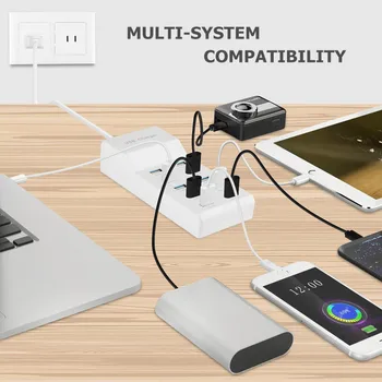 IPUMYNO 10 Port 10A NOI, UE, UK Plug Multiple Perete Încărcător USB Adaptor Inteligent Telefonul Mobil, Tableta, Dispozitiv de Încărcare Pentru iPhone Samsung