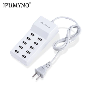 IPUMYNO 10 Port 10A NOI, UE, UK Plug Multiple Perete Încărcător USB Adaptor Inteligent Telefonul Mobil, Tableta, Dispozitiv de Încărcare Pentru iPhone Samsung