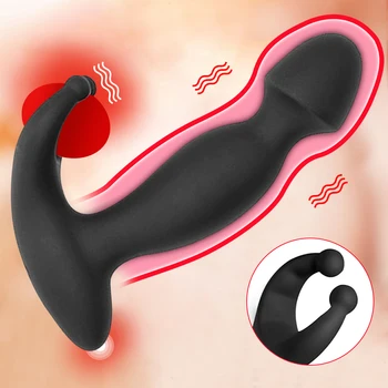 De Sex Masculin Anal Plug Vibrator De Masaj De Prostata Silicon Rezistent La Apa De Prostata Stimulator Dop De Fund Ejaculare Întârziată Inel Jucărie Pentru Bărbați