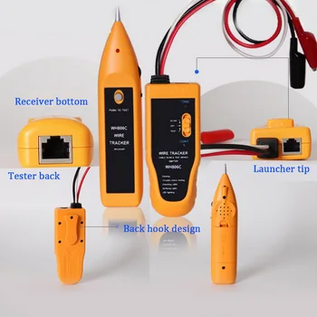 Portabil galben și negru Linie Finder Tester de Cablu WH806C ABS Tester de Cablu de Rețea Cablu de Rețea Instrument de Testare