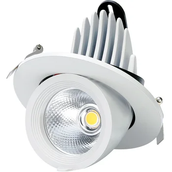 Portbagaj Forma Design Downlight LED-uri COB 10W 15W 25W 30W Încastrat Plafon cu LED-uri de Lumină la fața Locului de 360 de Grade, Reglabil AC110V 220V Estompat