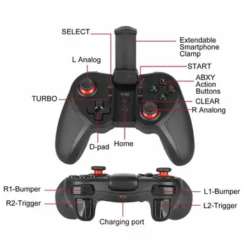 Wireless Bluetooth Gamepad Controler de Joc Pentru Android, iPhone, PC, TV Box Joc de Stația de Joystick-ul de Reîncărcare Accesorii de Joc Joypad
