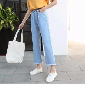 Femei Talie Mare Flare Jeans Pentru Femei Largi Picior Pantaloni Denim Vintage Pantaloni Lungime De Glezna 2019 Stretch Femei Blugi