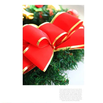 Decoratiuni de craciun coroană de Crăciun roșu nod flori de vacanță agățat ușă decorativ cununa de rattan Merry Christmas party