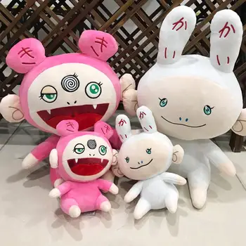 Japonia Anime Figura Roz Gura Mare Monștri Umplute de Desene animate Iepuras Alb Plushies Păpuși jucarii pentru Copii Cadou de Ziua de nastere pentru Fete