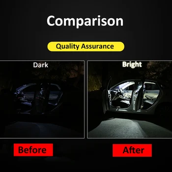 9pcs Auto Interior Alb Lumina LED-uri Bec Pachet Pentru 2003-2006 2007 2008 2009 2010 2011 Toyota Corolla Harta Dom Licență Lampa