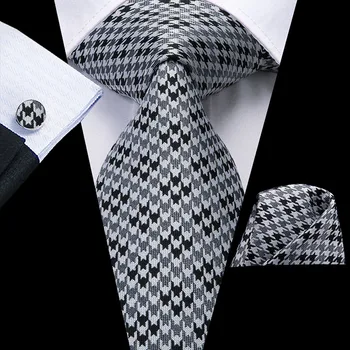 Hi-Cravata Matase Carouri Albastru Roșu Bărbați Cravată Set de 8,5 cm Cravate de Nuntă Pentru Bărbați Design Nou Batista Butoni Cravata de Calitate