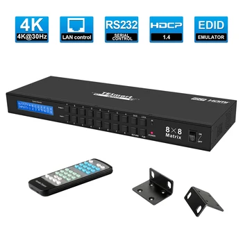 TESmart 4K UHD HDMI Matrice 8x8 Comutator HDCP1.4 ,IR RS232, TCP/IP Controlul Rack-Moun