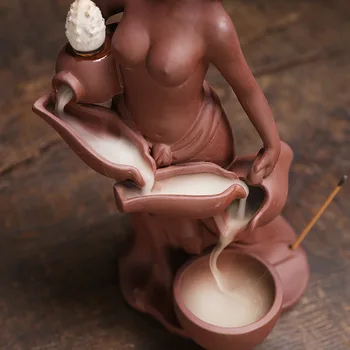 Tarta mai Cald Sirena Refluxul Tămâie Fantana Ceramice Arzător de Tămâie Fum Cascada Cameră Decor mai Bune pentru Cadouri de Valentine