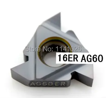 16ER AG60 Carbură de Filetare Insertii de 60 de grade Externe,Indexabile Tungsten Strung Insertii Filetate pentru Strung Titular