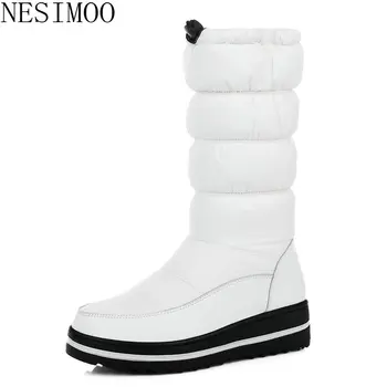 NESIMOO 2019 Moda Femeile Pană Toc Înalt Cizme de Zăpadă de Moda Elastic Rotund Toe Toate se Potrivesc Doamnelor Pantofi Mărimea 35-43