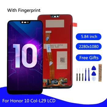 Original LCD Pentru HUAWEI Honor 10 Display LCD Touch Screen Cu Amprentă Pentru Huawei Honor 10 Ecran LCD Display Pe Col-L29 LCD