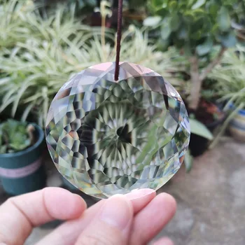 76mm Crystal Prism Candelabru cu Cristale Suncatcher Sticlă Agățat Pandantiv DIY Meșteșug Accesorii Casa Gradina Decor Ornament