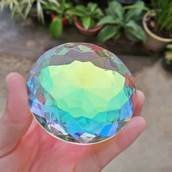 76mm Crystal Prism Candelabru cu Cristale Suncatcher Sticlă Agățat Pandantiv DIY Meșteșug Accesorii Casa Gradina Decor Ornament