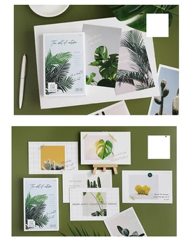 30pcs lumina Soarelui și Plante Verzi Stil Carte Ca Invitatie la Petrecere DIY Decorare Card Cadou Mesaj Carte Poștală